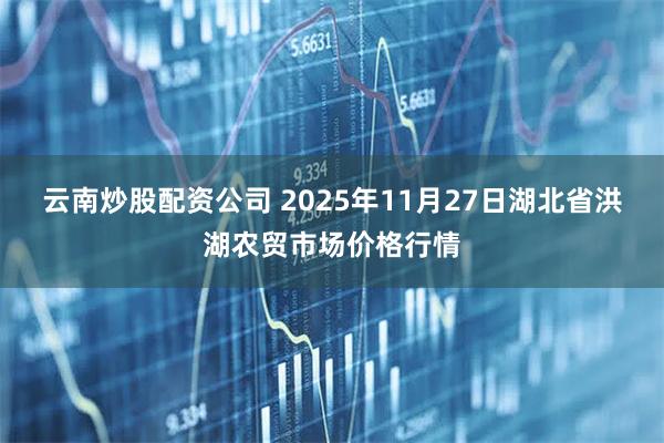 云南炒股配资公司 2025年11月27日湖北省洪湖农贸市场价格行情